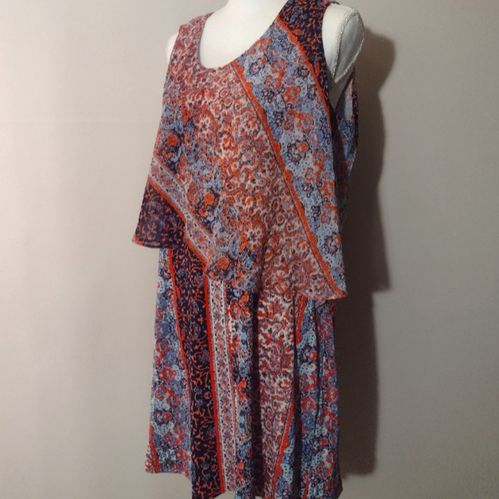 Kim Rogers PL Orange Paisley Mid length Dress